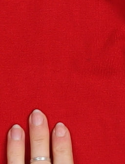 Bm Women's Red Sequin Neck Knit Jumper Medium 3/4 Sleeve Pullover