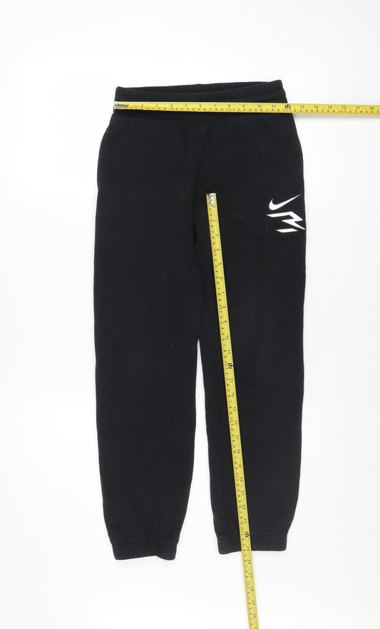 Nike 3 Brand Boys Black Jogger Sweatpants 10-12 Years Cotton Blend