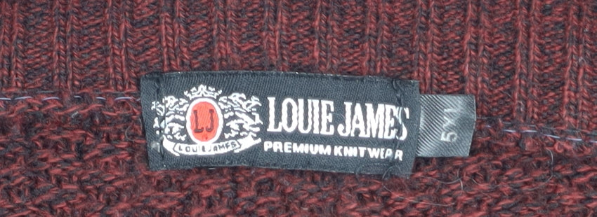 Louie James Men's Brown 5XL Cable Knit Button Cardigan