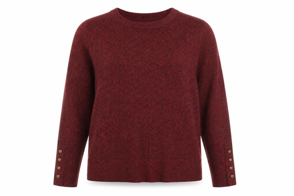 Marks and Spencer Women's Red Glitter Knit Crew Neck Jumper Size 20