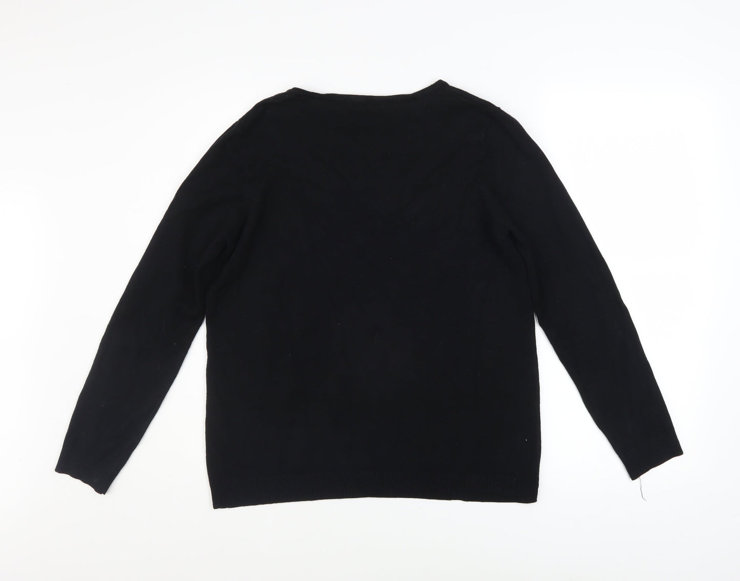 Love Knitwear Women's Black Embellished Star Jumper Size 14