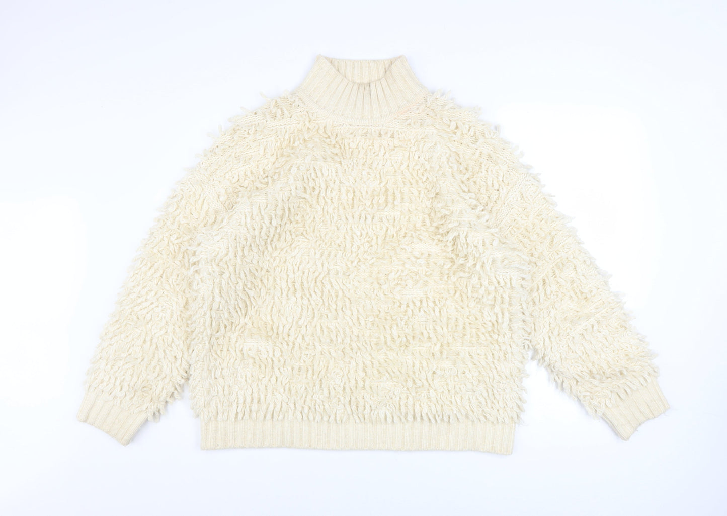 Marks and Spencer Women’s Ivory Roll Neck Chunky Knit Jumper M