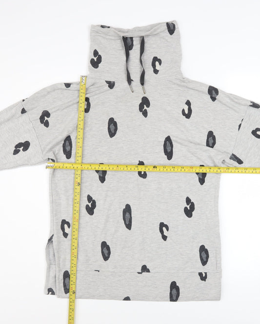 Marks and Spencer Womens Grey Animal Print Pullover Sweatshirt Size 10