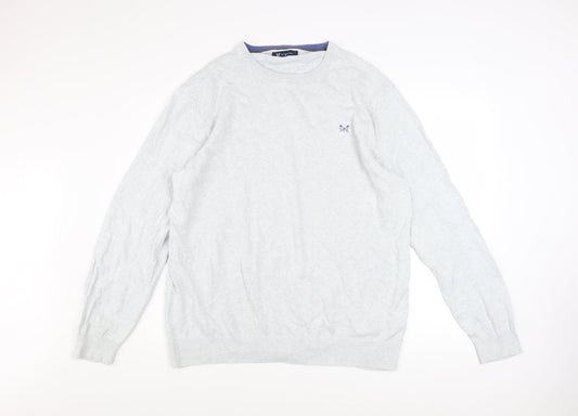 Crew Clothing Company Men's Grey 2XL Cotton Cashmere Pullover Jumper