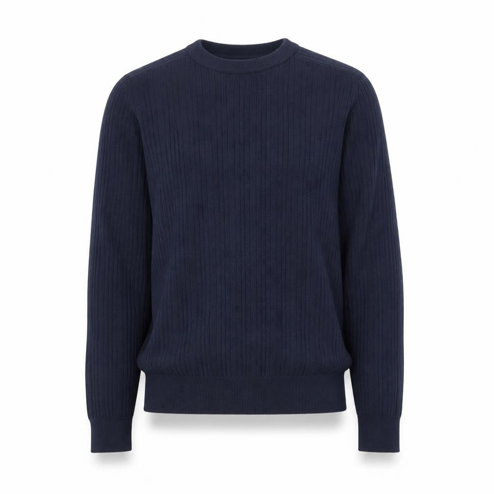 River Island Men’s Blue Cotton Blend Long Sleeve Crew Neck Jumper Size L