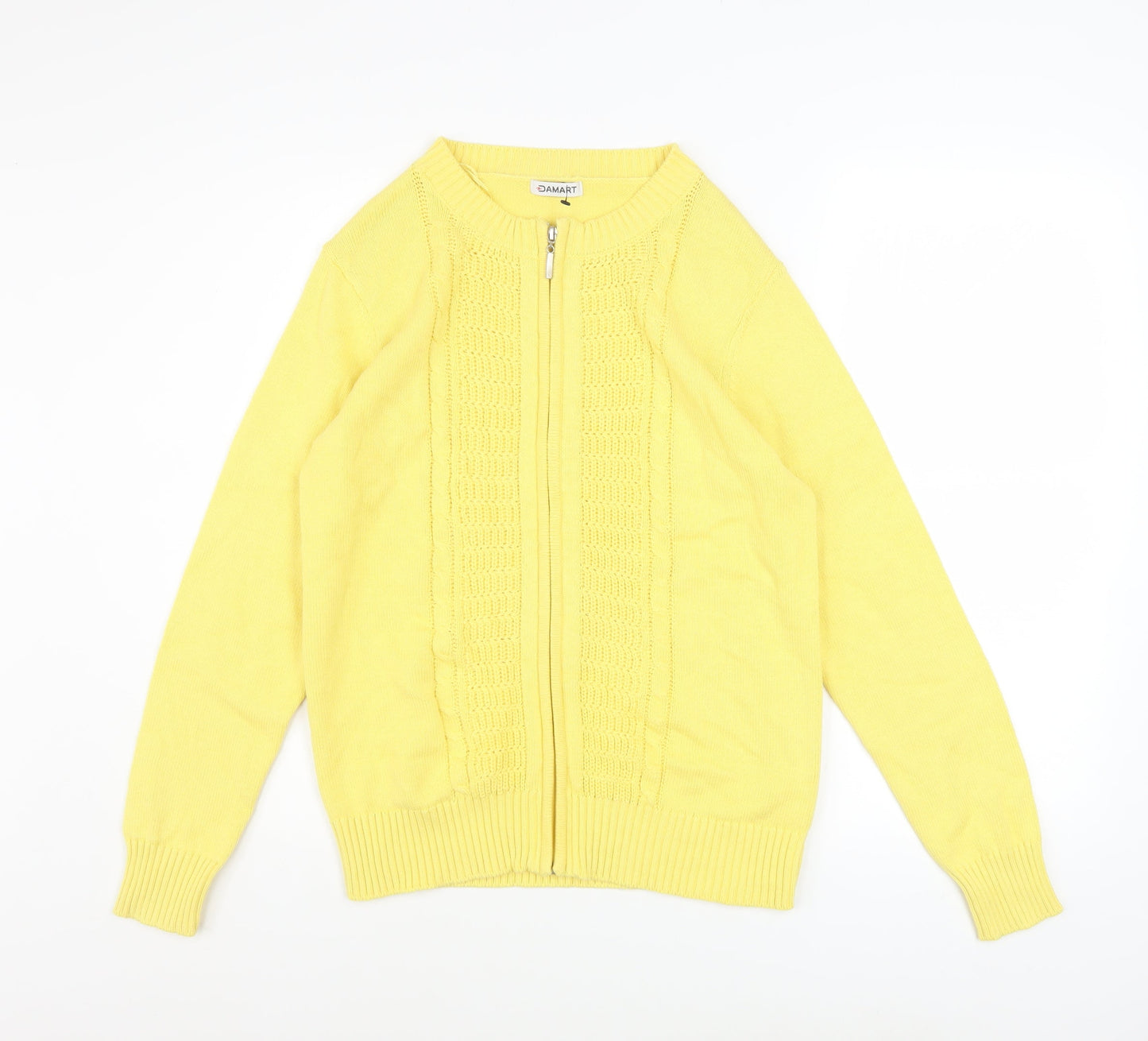 Damart Women Yellow Size 10 Full Zip Cotton Basic Jacket