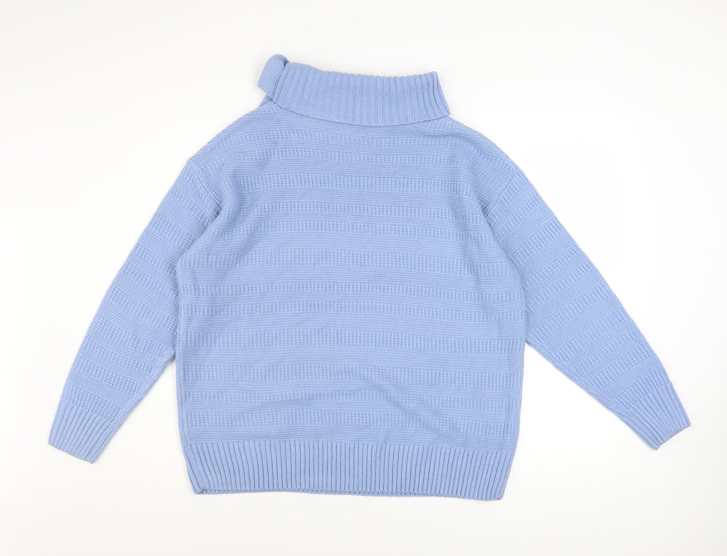 ISLE Collection Women’s Blue Roll Neck Knit Jumper Size M