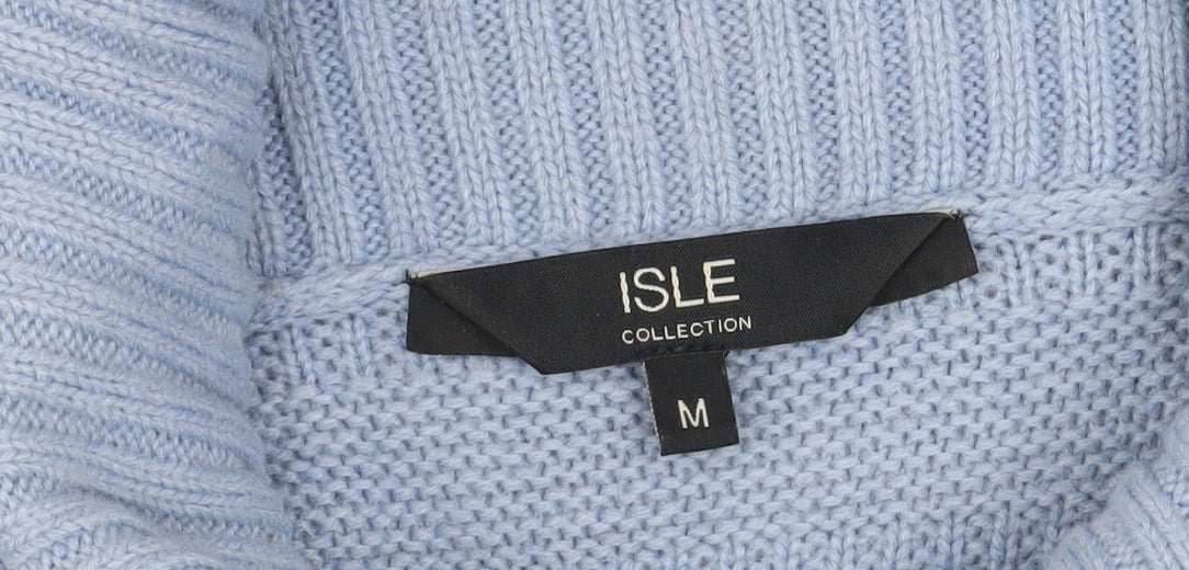 ISLE Collection Women’s Blue Roll Neck Knit Jumper Size M