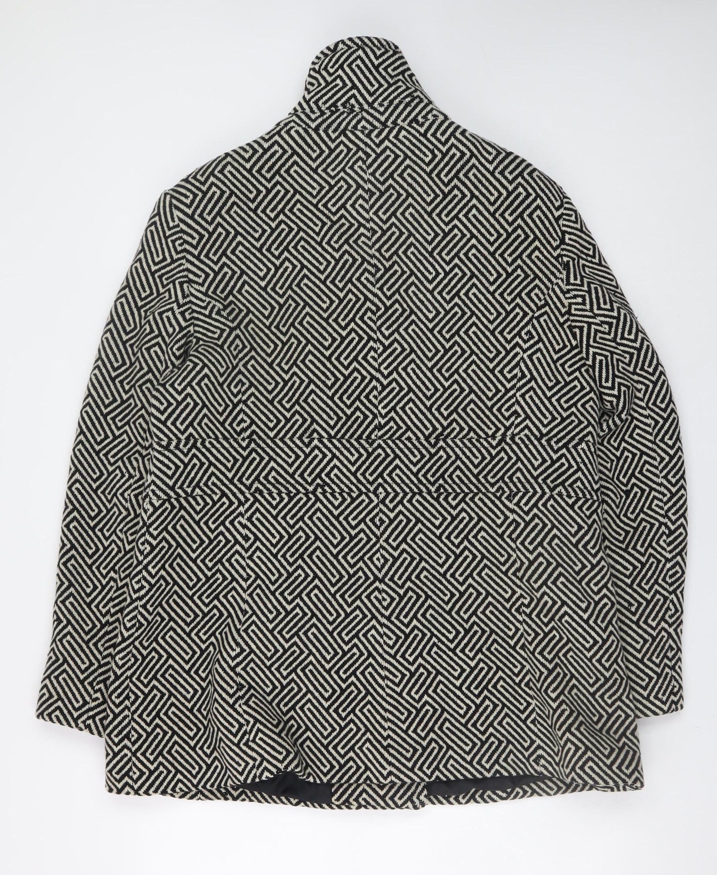 Designers at Debenhams Women Black White Wool Pea Coat Size 18