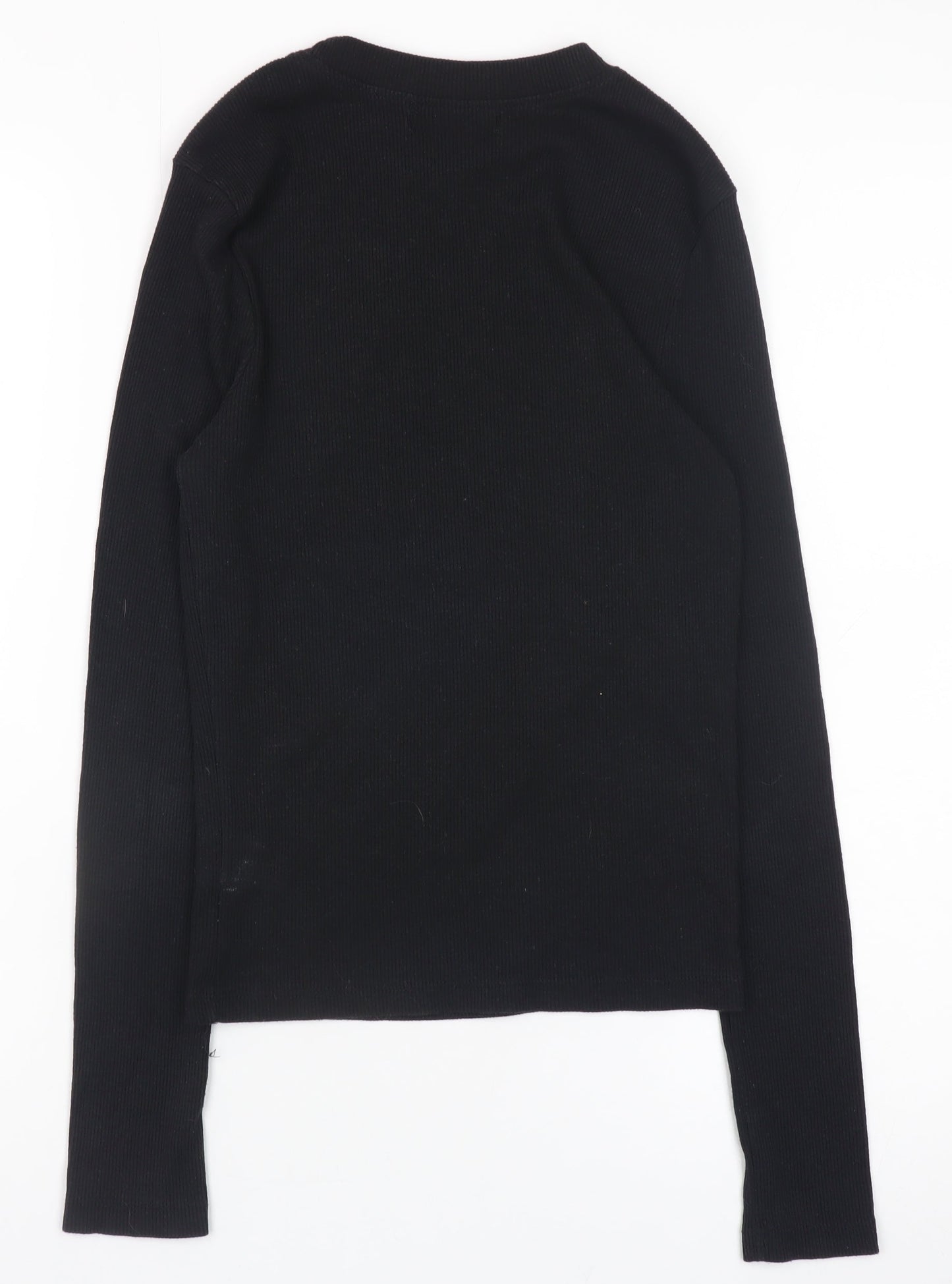 Missguided Women's Black Long Sleeve Slim Fit Basic Top UK 10