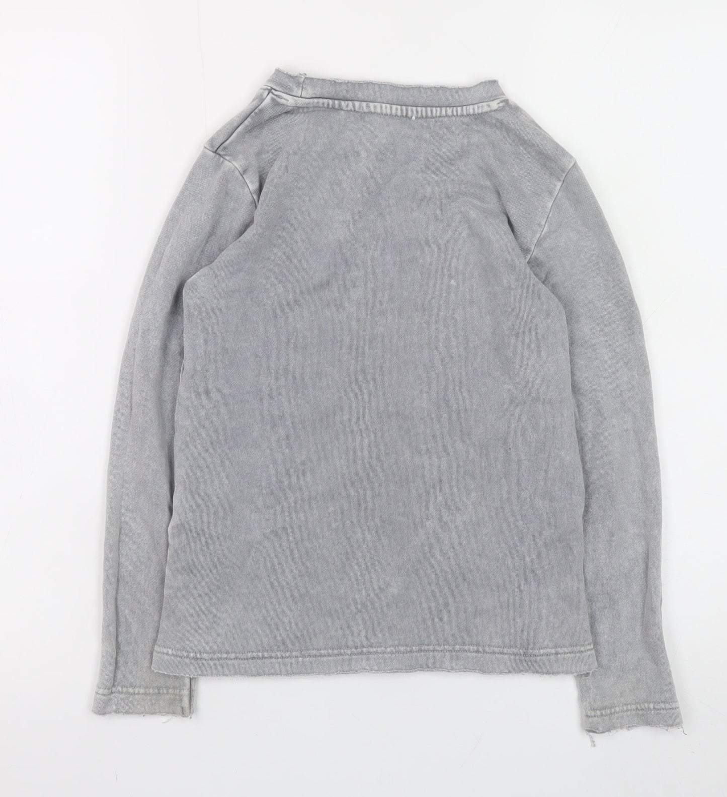 H&M Boys Grey Monster Truck Long Sleeve Sweatshirt 6-8 Years Zip Detail