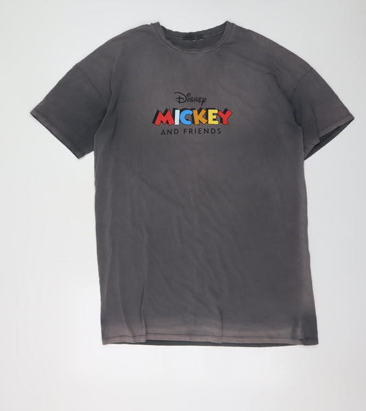 Primark Disney Mickey & Friends Grey Women's S Nightshirt T-Shirt Style