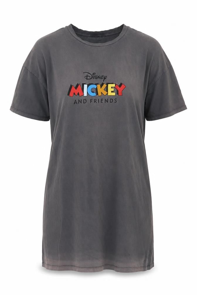 Primark Disney Mickey & Friends Grey Women's S Nightshirt T-Shirt Style