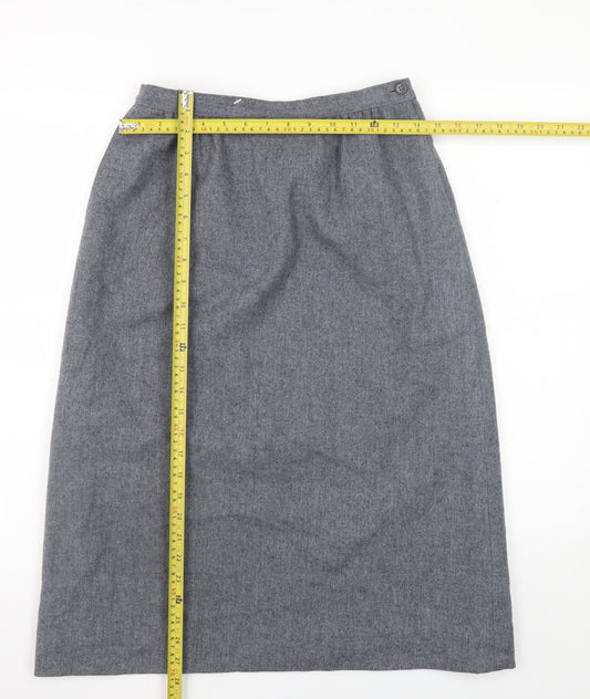 Pendleton Women's Grey Wool Midi Pencil Skirt Size 10 Vintage