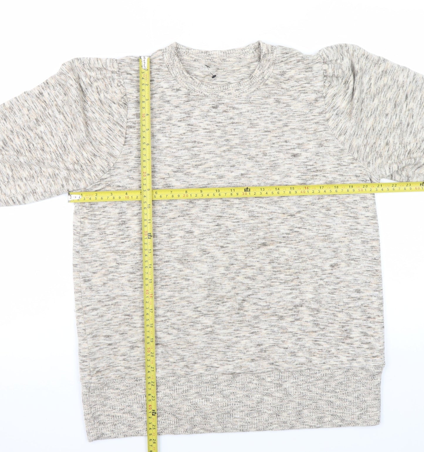 Next Men’s Beige Knit Crew Neck Pullover Sweatshirt L