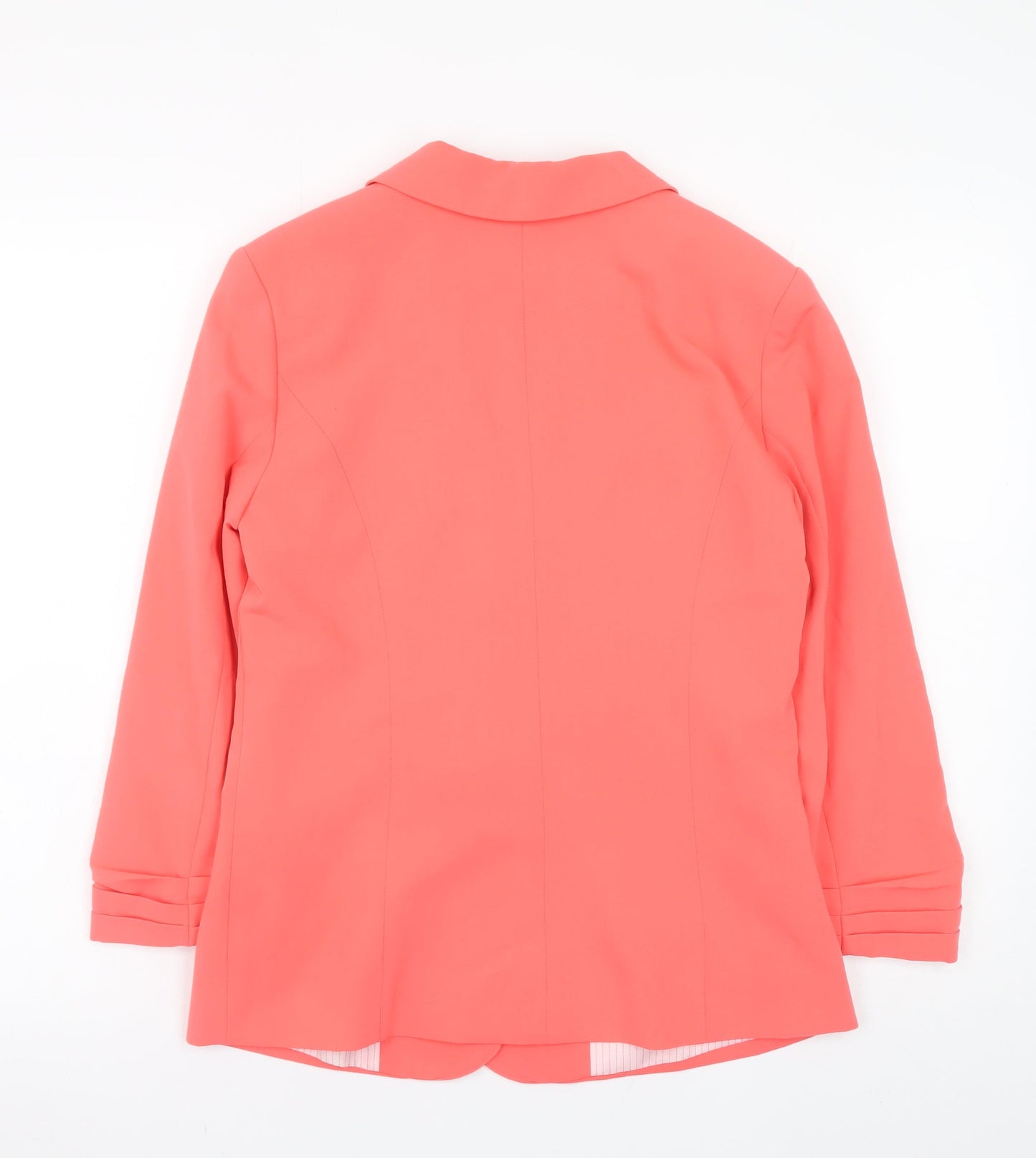 Atmosphere Women Coral Orange Blazer Jacket Size 10 Single-Breasted