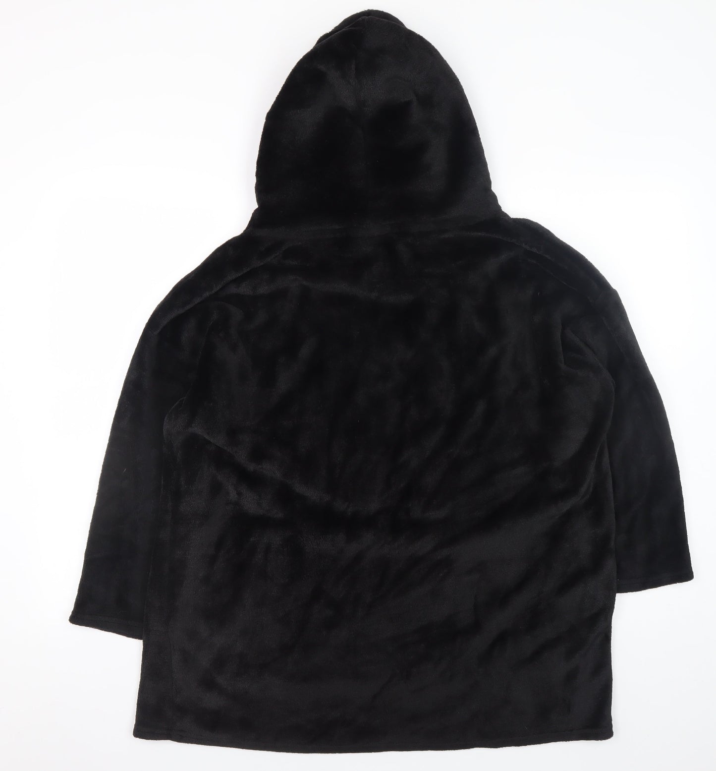 Fortnite Boys Black Fleece Hooded Robe One Size Winter Nightwear