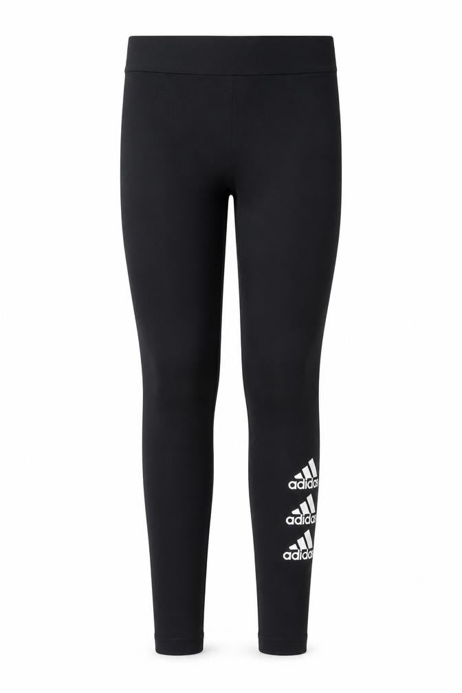Adidas Girls Black 13-14 Years Ankle Leggings Stretch Cotton Blend