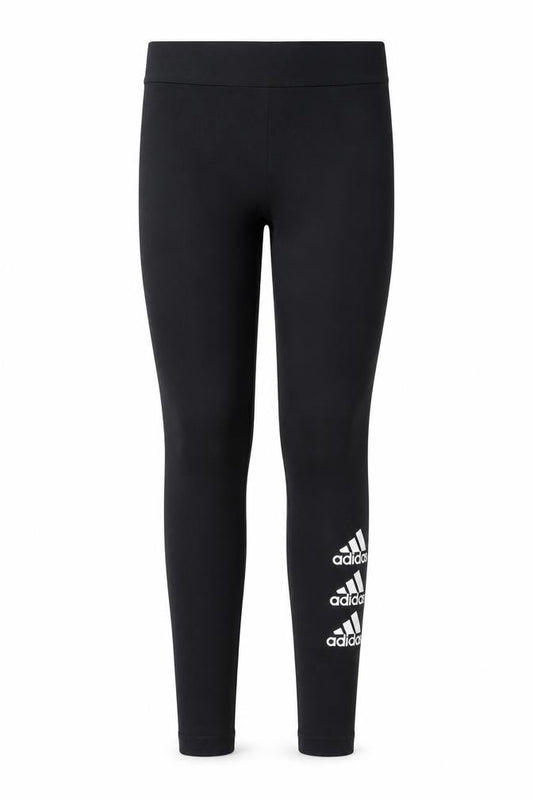 Adidas Girls Black 13-14 Years Ankle Leggings Stretch Cotton Blend
