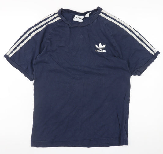 adidas Men's Blue Small Trefoil Short Sleeve T-Shirt