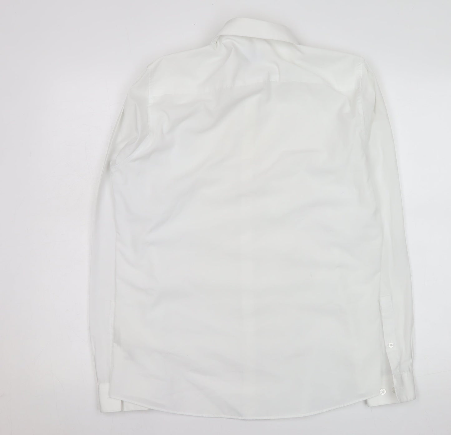 Topman Mens White Slim Fit Formal Dress Shirt Size S