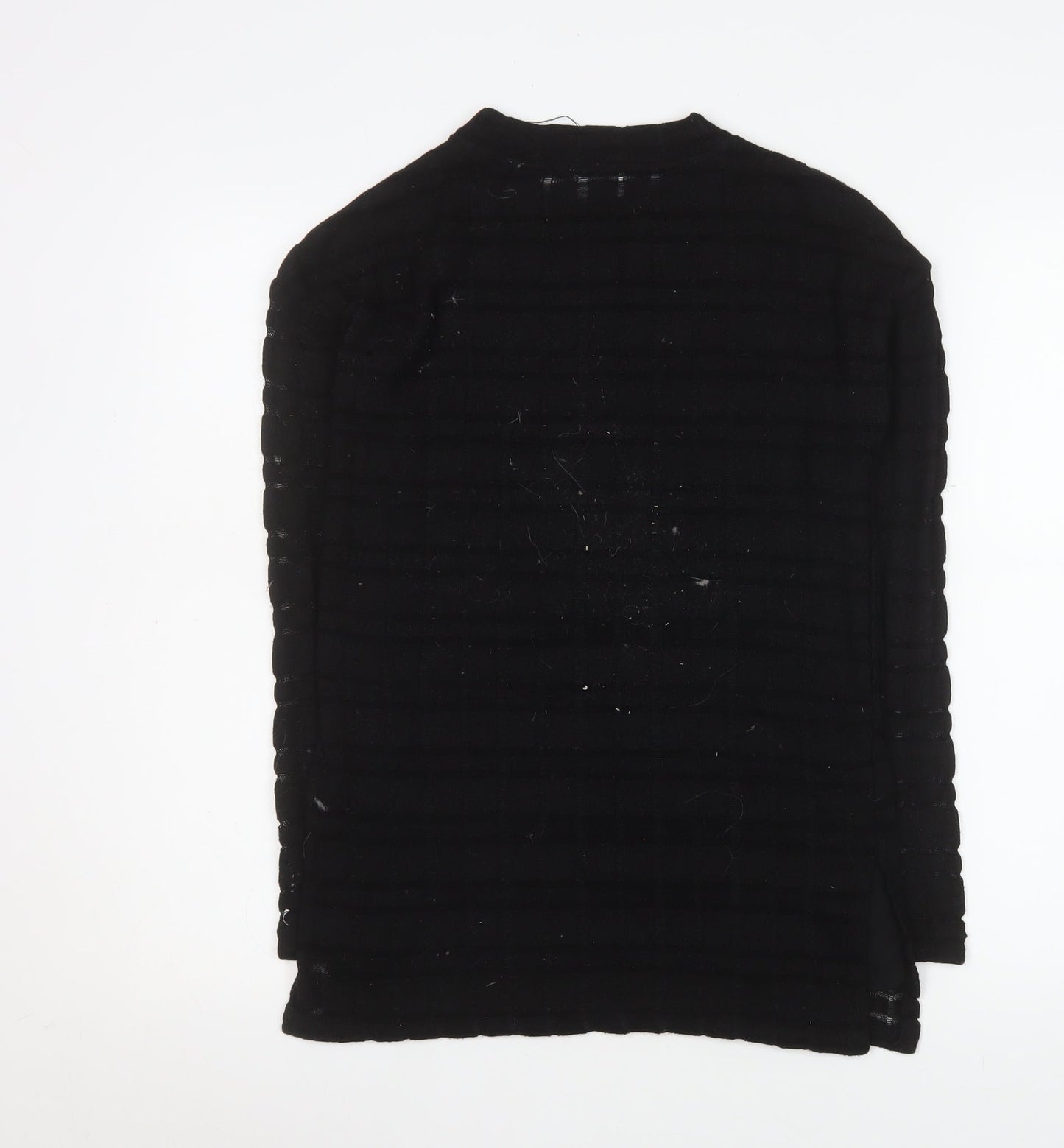 ZARA Women Black Long Sleeve Basic Stretch Blouse Size S