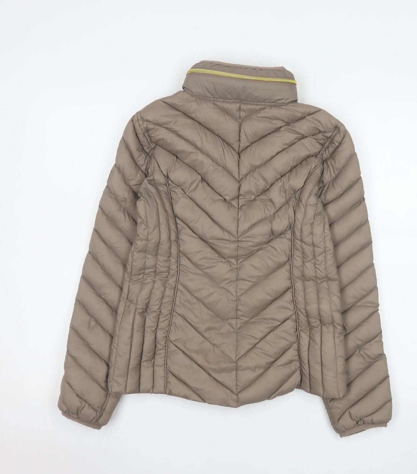 Michael Kors Women's Brown XS Puffer Jacket Lightweight Packable Down