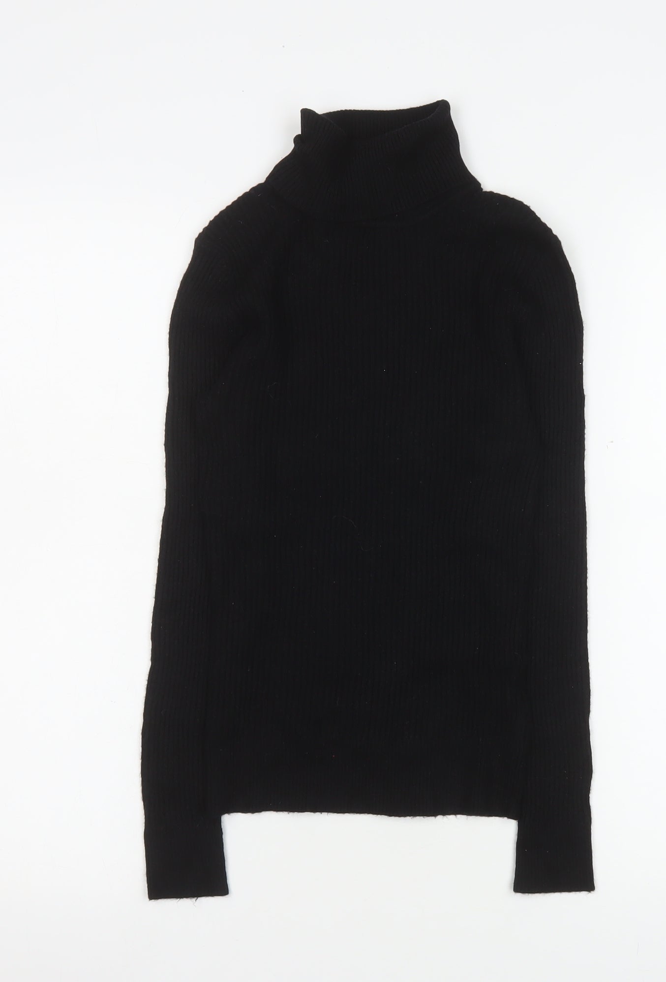 Primark Women's Black Roll Neck Slim Fit Jumper Size S 10-12
