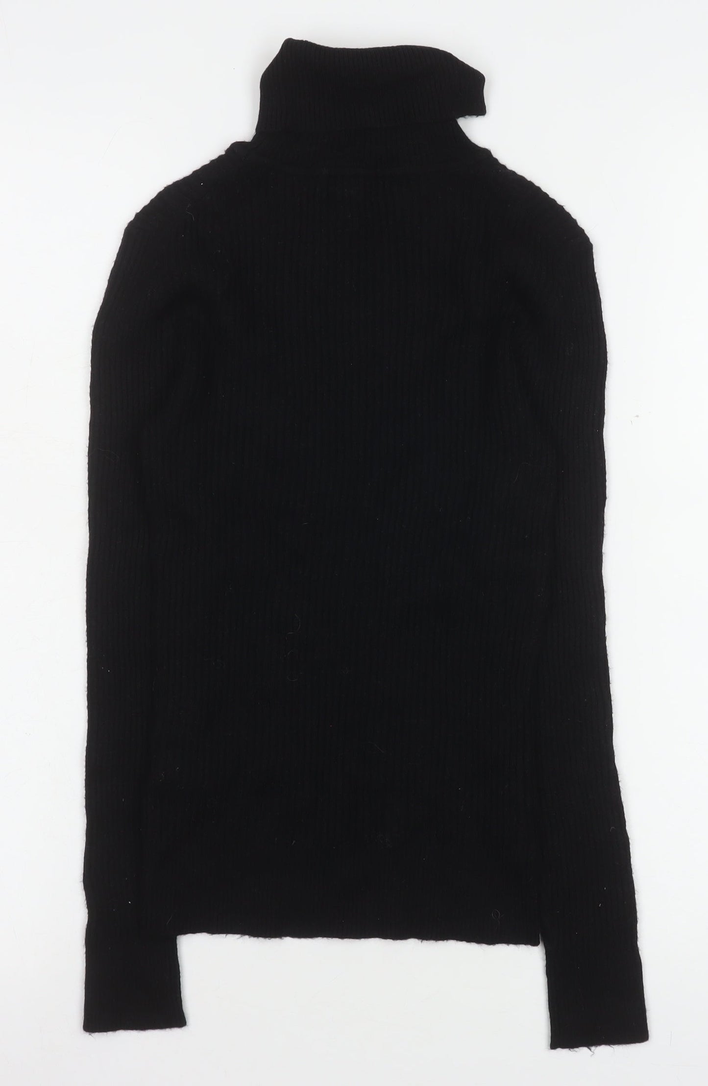 Primark Women's Black Roll Neck Slim Fit Jumper Size S 10-12