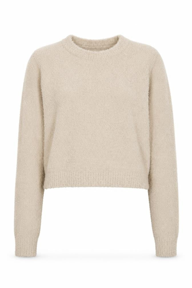 Missy Empire Womens Beige Pullover Sweater UK 10 Long Sleeve Soft Knit