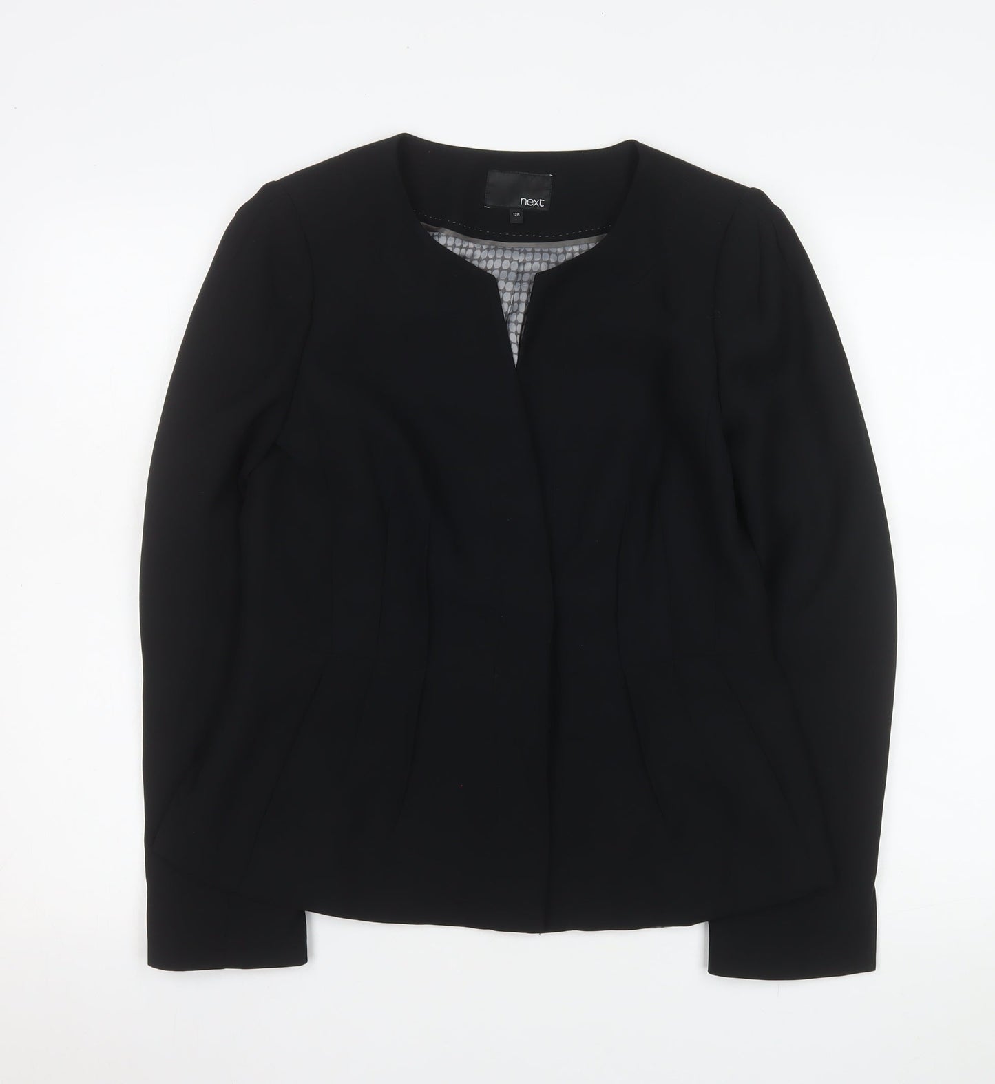 Next Women's Black Size 12 Regular Suit Jacket Polyester Lined Workwear