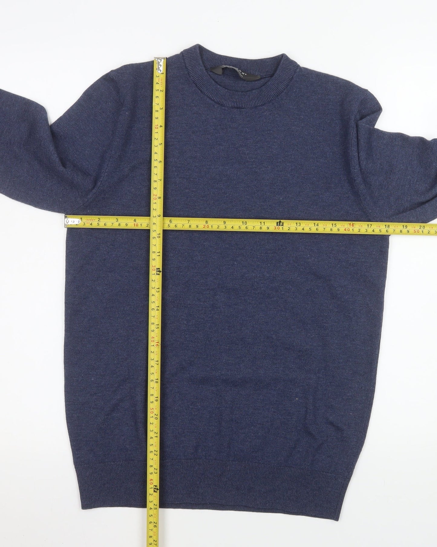 Primark Men's Blue Small Crew Neck Knit Jumper