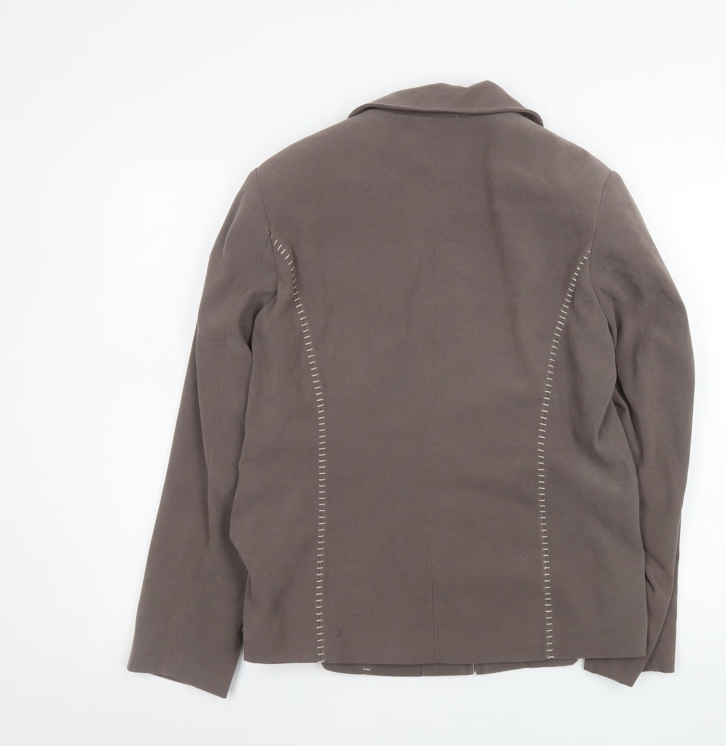 Bonmarché Women's Brown Size 14 Lined Zip-Up Jacket