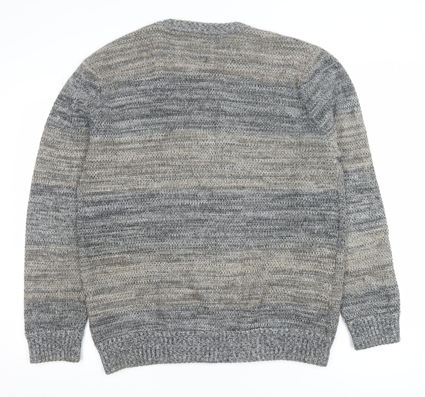 Mantaray Men's Grey Cotton Knit Crew Neck Jumper Size L