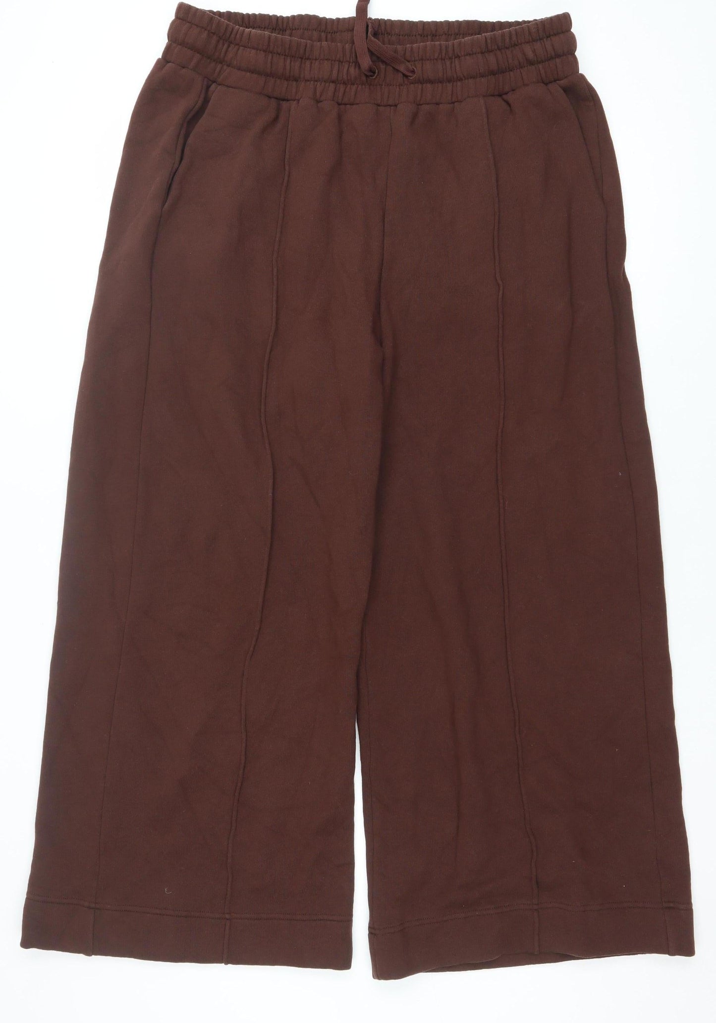 Ro&Zo Petite Women’s Brown Jersey Relaxed Tracksuit Sweatpants L