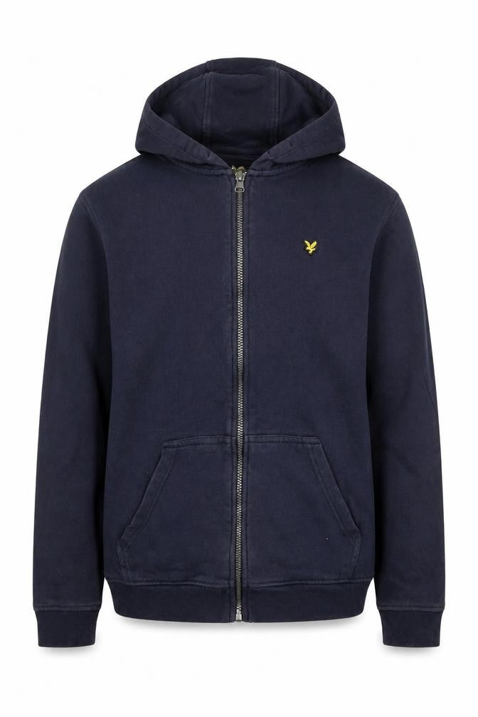 Lyle & Scott Junior Boys Navy Blue Full Zip Hoodie 14-15 Years Cotton Blend