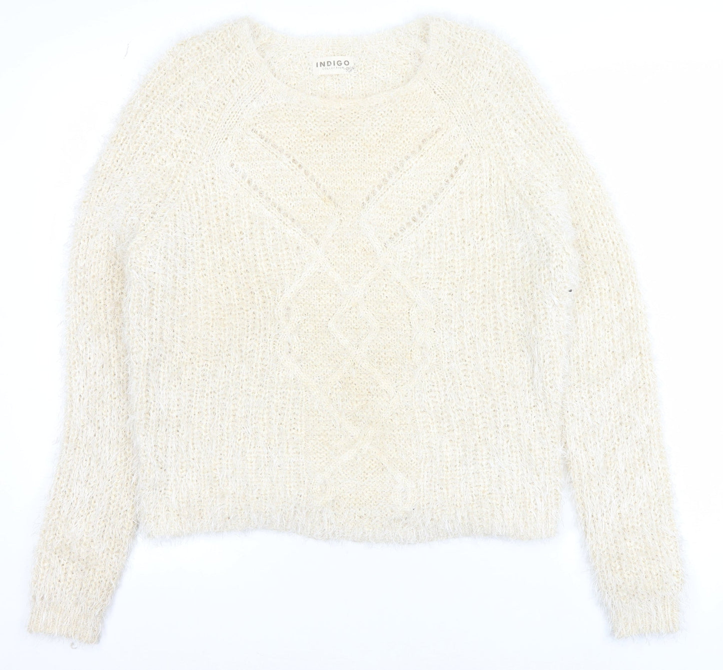 Marks and Spencer Women’s Ivory Cable-Knit Pullover Jumper Size 14