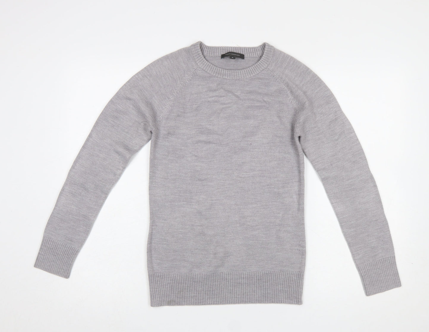 French Connection Women's Grey Crew Neck Knit Jumper Size S
