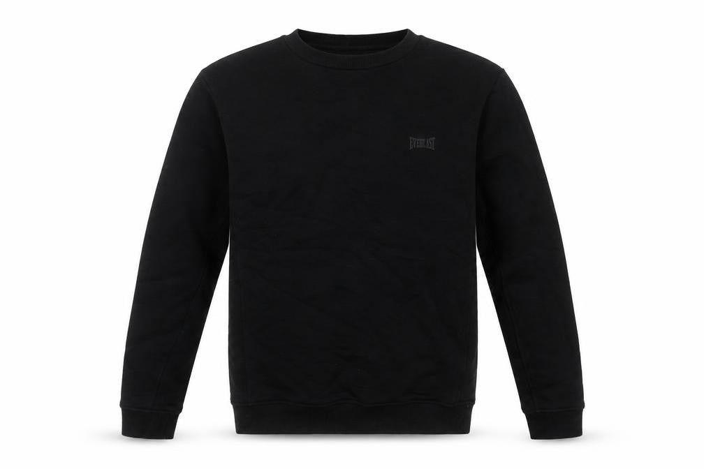 Everlast Men's Black Small Pullover Sweatshirt Crew Neck Fleece
