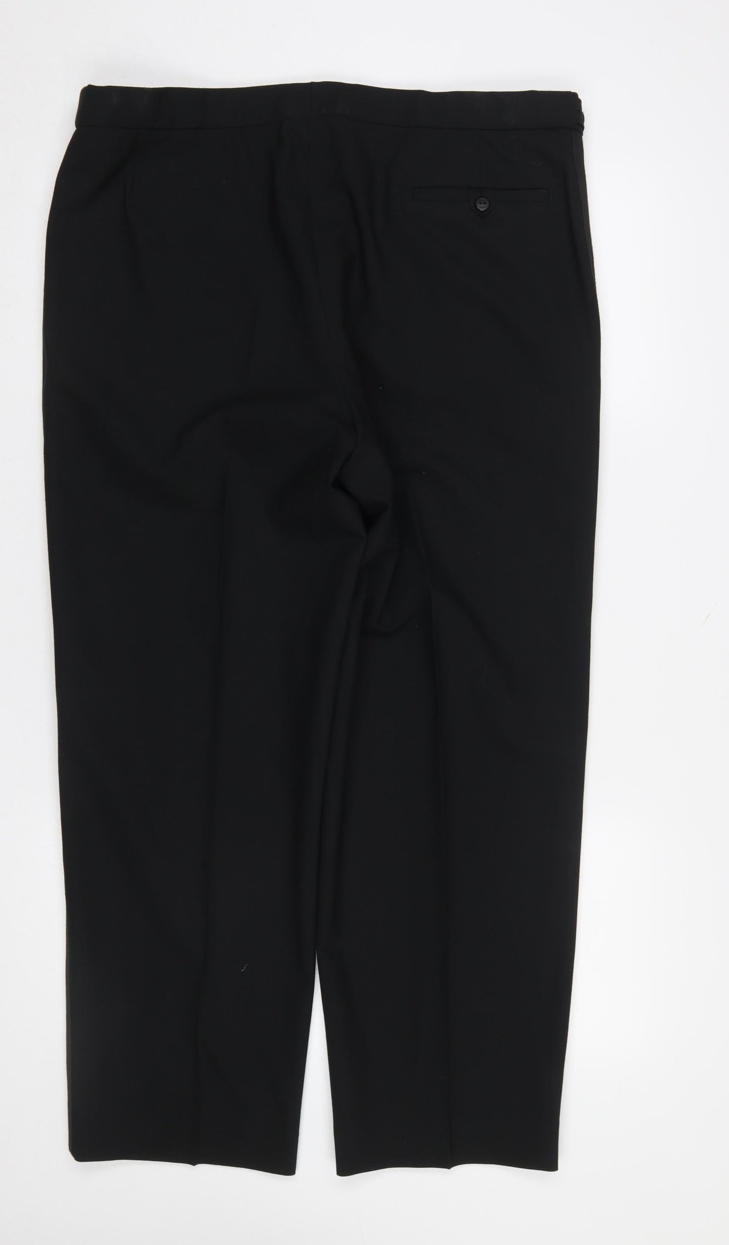 Marks and Spencer Men's Black Wool Blend Dress Pants 36W 29L Classic Fit