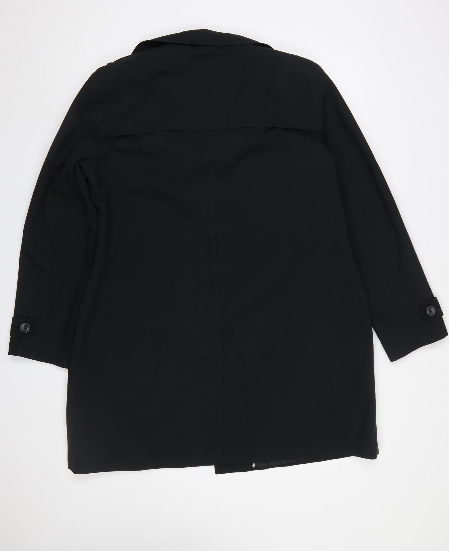 Marks and Spencer Women's Black Long Trench Coat Size 18