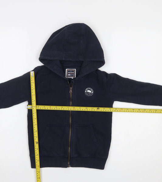 SoulCal & Co Boys Navy Full Zip Hoodie 6-7 Years Cotton Blend Casual