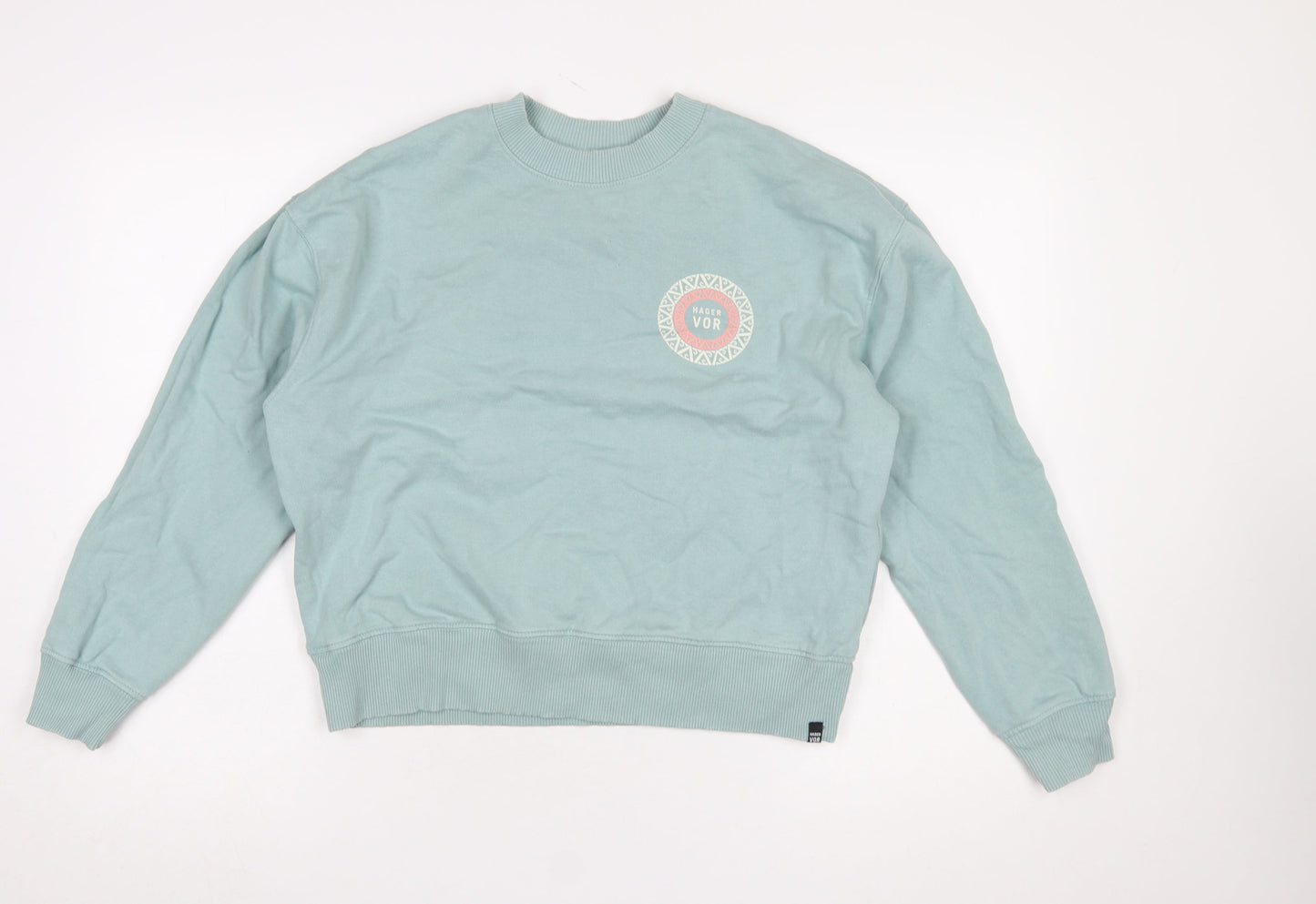 Hager Vor Women’s Blue Organic Cotton Pullover Sweatshirt Size S