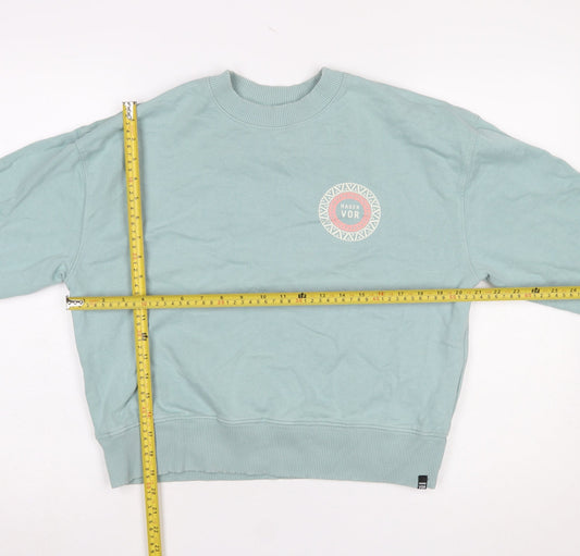Hager Vor Women’s Blue Organic Cotton Pullover Sweatshirt Size S