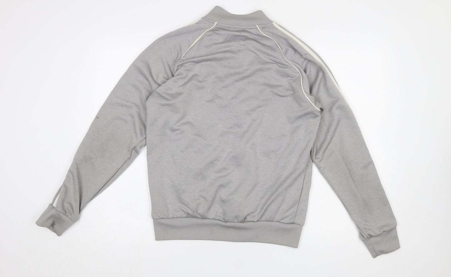 Adidas Men's Grey Full Zip Sweatshirt Medium Classic Logo