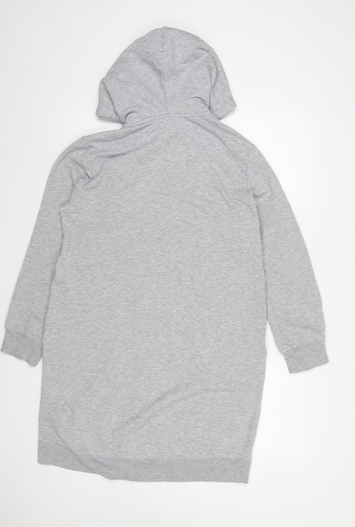 H&M Women’s Grey Hoodie T-Shirt Dress Size 12 Casual Long Sleeve