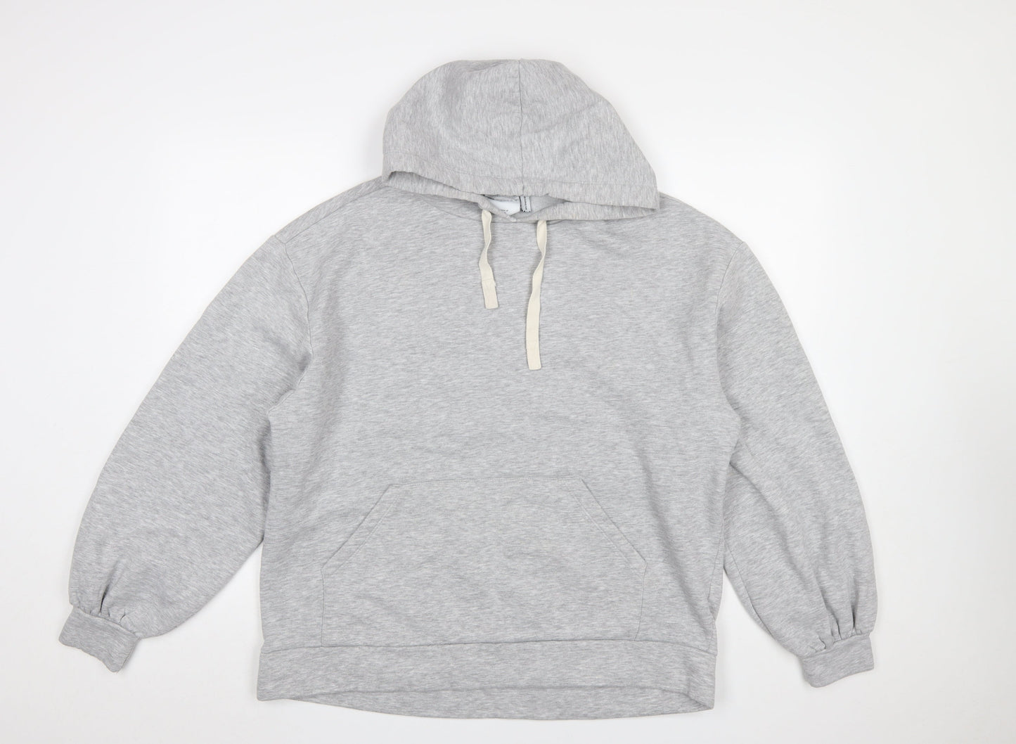 ASOS Design Women’s Grey Pullover Hoodie Size 12 Relaxed Fit