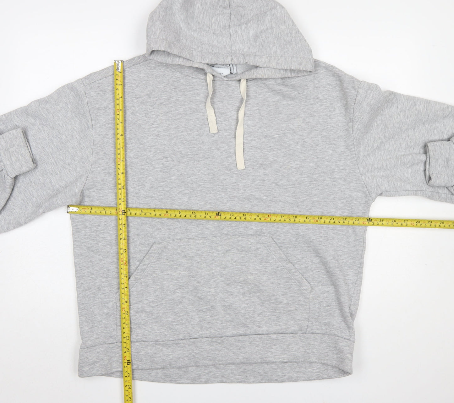 ASOS Design Women’s Grey Pullover Hoodie Size 12 Relaxed Fit