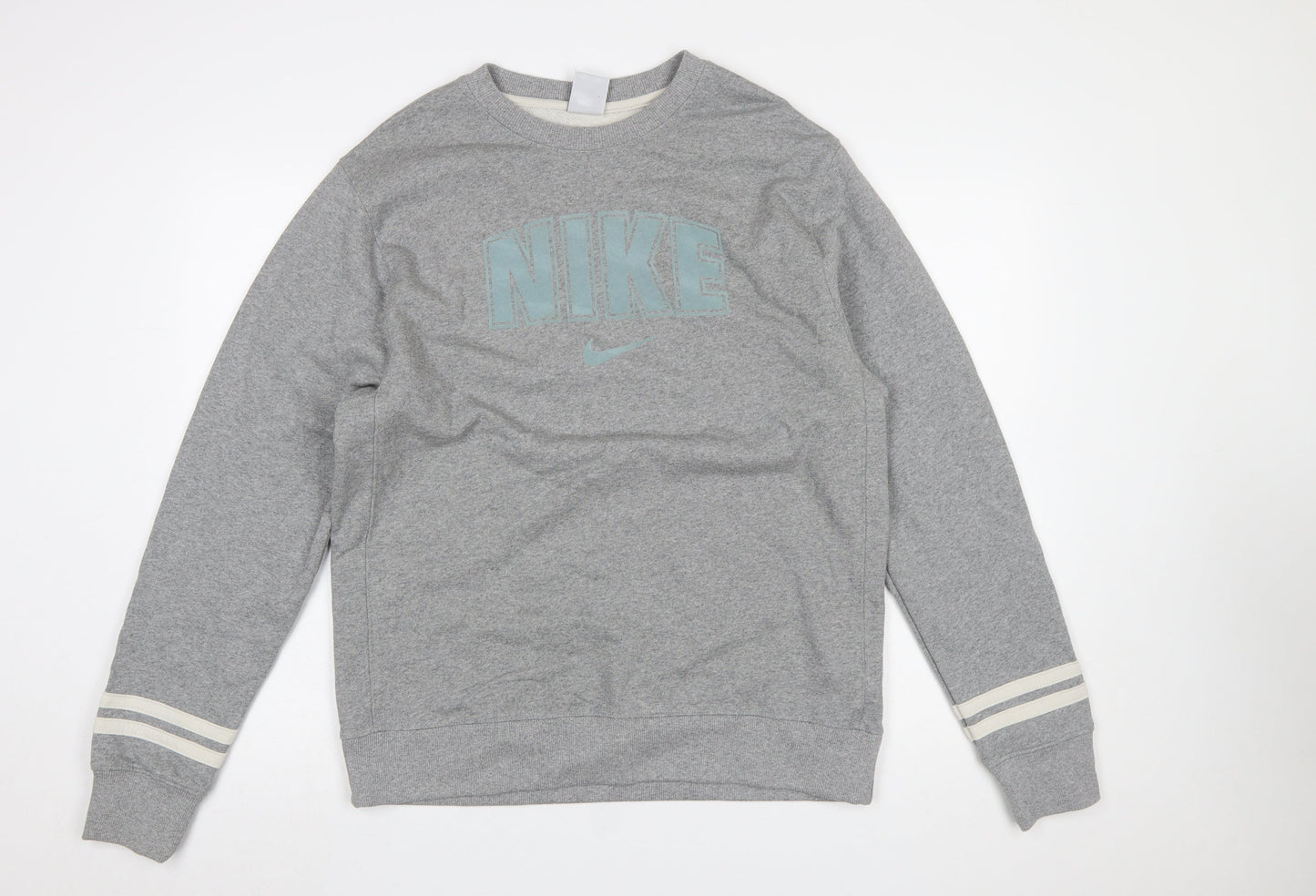 Nike Men's Grey Crew Neck Regular Fit Sweatshirt Medium