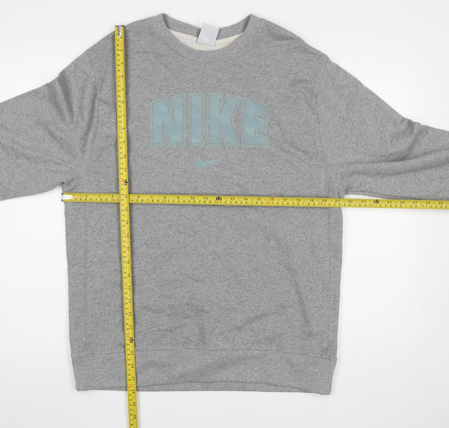 Nike Men's Grey Crew Neck Regular Fit Sweatshirt Medium
